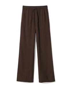 damesbroek Tatum regular fit donkerbruin