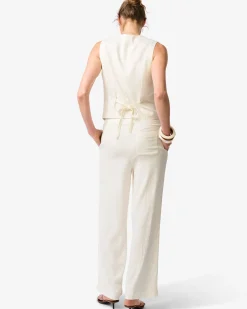 damesbroek Tatum regular fit wit