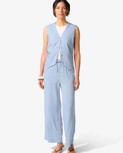 damesbroek Tatum regular fit lichtblauw