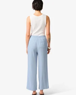 damesbroek Tatum regular fit lichtblauw
