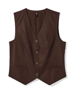 damesgilet Isla donkerbruin