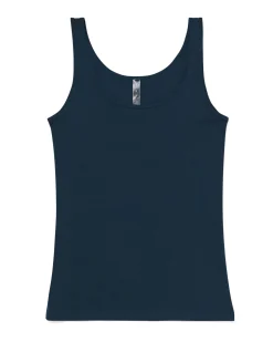 dameshemd katoen donkerblauw
