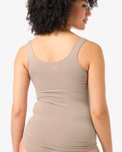 dameshemd naadloos micro beige