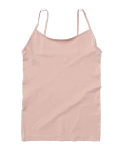 dameshemd naadloos micro spaghettibandjes beige