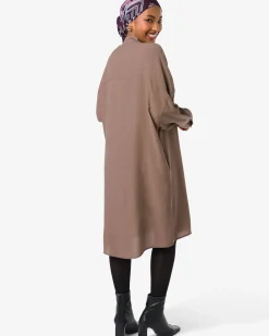 damesjurk Senna ribbel midi taupe
