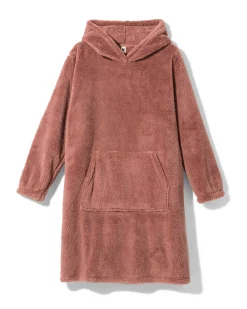 damesnachthemd fleece lichtbruin