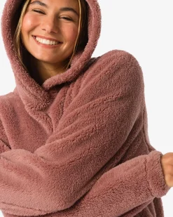 damesnachthemd fleece lichtbruin