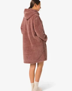 damesnachthemd fleece lichtbruin
