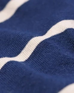 damespyjama gestreept donkerblauw