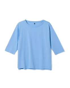 damespyjamatop jersey blauw