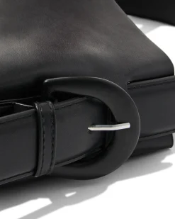 damesschoudertas leerlook zwart