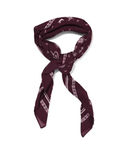 damessjaal 60x60cm viscose paisley rood