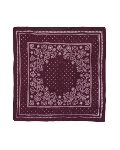 damessjaal 60x60cm viscose paisley rood