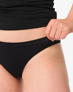 damesslip naadloos micro zwart