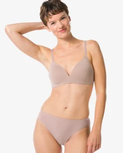 damesslip naadloos micro beige