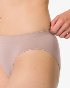 damesslip naadloos micro beige