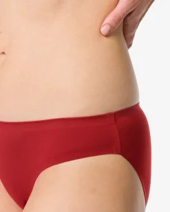 damesslip second skin micro donkerrood