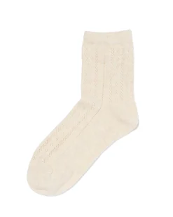 damessokken ajour beige