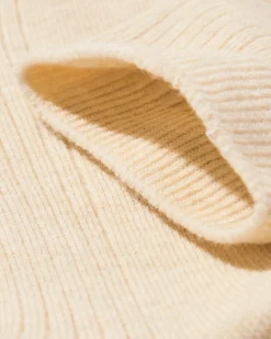 damessokken rib beige
