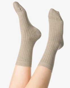 damessokken wol beige