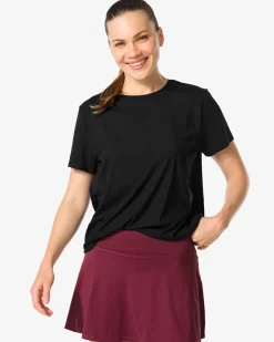 damessportshirt zwart
