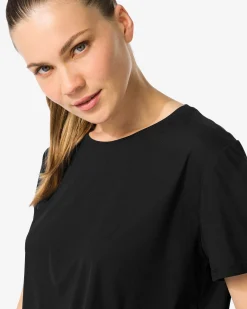 damessportshirt zwart