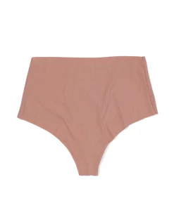 damesstring hoge taille micro rib ultimate comfort lichtbruin
