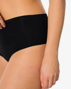 damesstring hoge taille micro rib ultimate comfort zwart