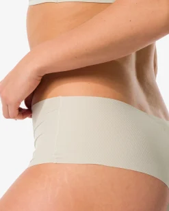 damesstring hoge taille micro rib ultimate comfort gebroken wit