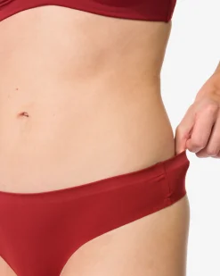 damesstring second skin micro donkerrood