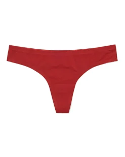 damesstring second skin micro donkerrood