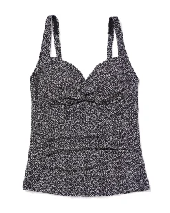 damestankinitop Demy shaping fit stippen zwart/wit