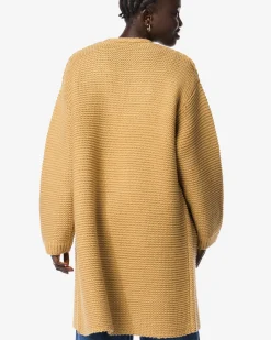 damesvest Feline fijngebreid zand