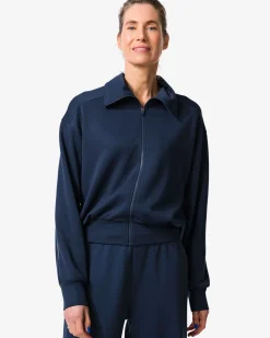 damesvest lounge donkerblauw