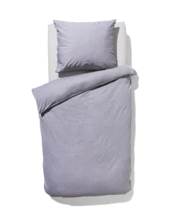 dekbedovertrek 140x200/220cm chambray lichtgrijs