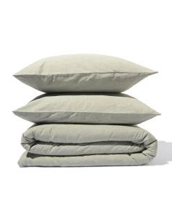 dekbedovertrek 200x200/220cm chambray groen