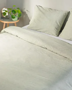 dekbedovertrek 200x200/220cm chambray groen