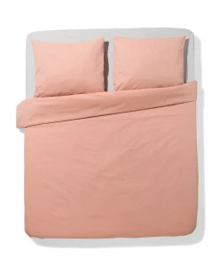 dekbedovertrek 200x200/220cm chambray oranjerood