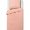 dekbedovertrek 140x200/220cm chambray oranjerood