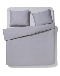 dekbedovertrek 200x200/220cm chambray lichtgrijs