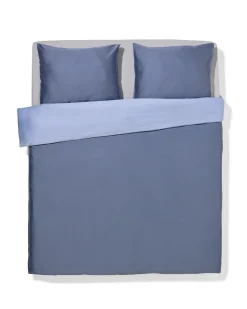 dekbedovertrek 200x200/220cm hotel katoen satijn blauw