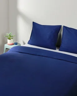 dekbedovertrek 200x200/220cm hotel katoen percal donkerblauw