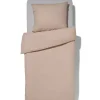 dekbedovertrek 140x200/220cm zacht katoen taupe