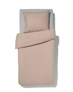 dekbedovertrek 140x200/220cm zacht katoen taupe