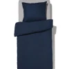 dekbedovertrek 140x200/220cm zacht katoen donkerblauw