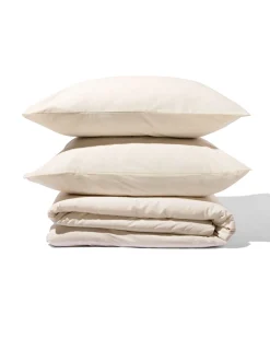 dekbedovertrek 200x200/220cm zacht katoen beige