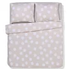 dekbedovertrek 240x200/220cm zacht katoen stippen beige