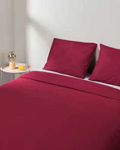dekbedovertrek 240x200/220cm zacht katoen rood