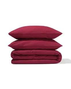 dekbedovertrek 240x200/220cm zacht katoen rood