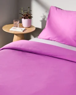 dekbedovertrek 140x200/220cm zacht katoen violet